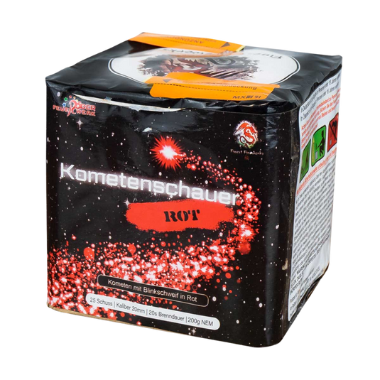 Kometenschauer Rot-Glitter