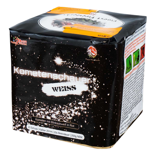 Kometenschauer Weiß- Glitter